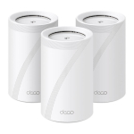 Wireless Router|TP-LINK|Wireless Access Point / Router|3-pack|9300 Mbps|Mesh|Wi-Fi 7|USB 3.0|4x2.5GbE|LAN \ WAN ports 4|Number of antennas 4|DECOBE65(3-PACK) | DECO BE65(3-PACK) | 4897098686966