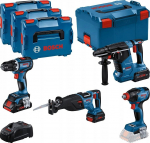Zestaw narzędzi Bosch ZESTAW NARZ&Auml; DZI 18V GSR+GDX+GBH+GSA 1*4.0AH + 2*5.5AH | B 615990N37 | 4059952687438