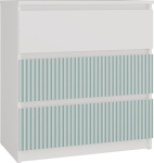 Topeshop Komoda z szufladami, Malwa, 70x40x75 cm, biały, miętowy | 5904507207601 | 5904507207601