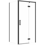 Cersanit SET C111 KABINA LARGA ZAWIAS PRAWA CZARNA 100X80X195SZK TRANS WIR | SZEZ1004681522 | 5901771132349