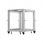 Open rack stand 19 inches 12U 600x600-1100 adjustable grey | OR01-6112-S | 5901969447651