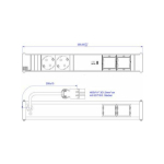 Bachmann BACHMANN CONI 2xCEE7/3 1xUSB C 60W, gniazdo uziemienia wtyczka GST18 | 4057298088889 | 4057298088889