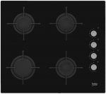 Beko HILG64120S hob Black Built-in 60 cm Gas 4 zone(s) | HILG 64120 S | 8690842127823