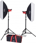 Zestaw studyjny Aurora Zestaw światła błyskowego Orion 800 kit 4 (2 lampy, softboxy, statywy) | 8809386074818 | 8809386074818