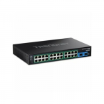 Switch TRENDnet TRENDnet TI-RP262, 26-portowy, przemysłowy przełącznik Gigabit PoE+ do montażu w szafie rack | 21.22.1571 | 710931162660
