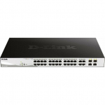 D-Link DGS-1210-28P L2/L3 Smart+ PoE prep&iacute;nač, 24x PoE 10/100/1000 Base-T, 4x 1000Base-T/SFP, 193 W | DGS-1210-28P/E | 790069467783