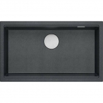 Zlewozmywak GraniteQ Logan 110 zlewozmywak black diamond 76x44x23,5 cm 1-komorowy wpuszczany z syfonem manualnym stal szlachetna | HQD7644U8_BS_I-QDR | 5905505500183