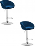 Leobert Hoker EAST - aksamit granatowy / baza chrom x 2 | model_3993_2-SITA/EAST-SIT108 | 5903332087860