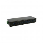 Exsys EXSYS EX-11220HMVS 10-portowy metalowy koncentrator USB 3.2 Gen 1 z chipsetem VIA VL811+ | 4718359112201 | 4718359112201