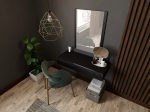 Dressing table with mirror PAFOS 80x41.6x100 mat black | PAFOS TOAL CZ | 5903815007859