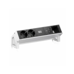 Listwa zasilająca Bachmann DESK2 2xCEE7/3, 1xUSB C/C 45 W, 1xCM L 0,2 m, stal nierdzewna | 4057298227875 | 4057298227875
