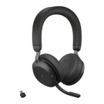 Jabra Evolve2 75 Headset Wired and Wireless Headband Calls/music USB Type-C Bluetooth Charging stand Black | 27599-999-889 | 5706991024364