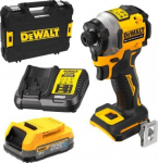 Klucz udarowy Dewalt zakrę bezszcz udar 1/4'', aku1,7ah, tstak, 18v | DCF850E1T | 5035048788288