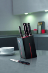 Richardson Sheffield VELOCITY - 5 pc knife block with sharpener - black | R123BFK513K20 | 8711155468660