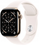 Smartwatch Apple Watch 11 GPS + Cellular 42mm Gold Titanium Sport Band M/L R&oacute;żowy (MF8X4ZR/A) | MF8X4ZR/A | 195950629477