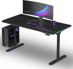 Biurko Ultradesk QUEST Czarne 140 cm x 70 cm Czarne nogi | UD-QST-FRBB/DTBB | 8590274026230