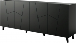 ETNA chest of drawers 200x42x82 black matt | ETNA KOM200 CZ | 5903815008054