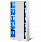 Diablo Chairs Aktenschrank, Schiebet&uuml;renschrank, Metallschrank KUBA, 900 x 1850 x 400 mm, grau | 5902560333374 | 5902560333374
