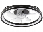 Wentylator Lamkur Lamkur Fargo 49892 plafon wentylator lampa sufitowa 1x37W LED 3000K 4000 lm czarny | 49892 | 5907687449892