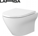 Miska WC Cersanit SET B331 Larga Oval CLEAN ON Deska Slim Wrap duroplastowa, wolnoopadająca, łatwe wypinanie  BOX (S701-472) | 5901771009443 | 5901771009443