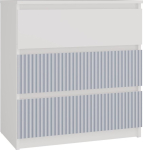Topeshop Komoda z szufladami, Malwa, 70x40x75 cm, biały, niebieski | 5904507207595 | 5904507207595