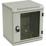 10" jednodielny rack 9U/260 TRITON, siv&yacute;, sklenen&eacute; dvierka | RBA09AS3 | 8595105021798