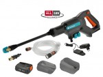 Vidutinio slėgio akumuliatorinė plovykla Gardena AquaClean 24 / 18V P4A, 14800-20 9704891-01 | 14800-20 | 4078500053471