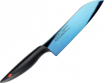 Kasumi KASUMI N&oacute;ż Santoku kuty Titanium dł. 18 cm, niebieski | 4950586201819 | 4950586201819