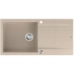 Zlewozmywak GraniteQ EVAN 146 XL zlewozmywak z syfonem Push 2 Open 1-komorowy z/o (1000x500x210, kom. 420x480) pearl beige / elementy stalowe | brak | 5906954200303