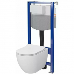 Zestaw podtynkowy S701-926/ CERSANIT / AQUA 50 / C250 ZESTAW STELAŻ PODT WC MECH QF + MZ ZEN CLEAN ON + DS DUR WOLNOOPADAJĄCA ŁW | 5901771144434 | 5901771144434
