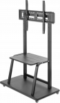 Manhattan TV & Monitor Mount, Trolley Stand, 1 screen, Screen Sizes: 37-100", Black, VESA 200x200 to 800x600mm, Max 150kg, Shelf and Base for Laptop or AV device, Height-adjustable to four levels: 862, 916, 970 and 1024mm, LFD, Lifetime Warranty | 46 ...