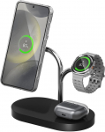 Samsung GP-PWU024WIABW mobile device charger Headset, Smartphone, Smartwatch Black, Silver USB Wireless charging Indoor | GP-PWU024WIABW | 8800289130014