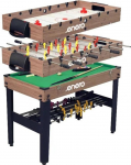 Enero ST&Oacute;Ł DO GRY 3W1 WOODEN PIŁKARZYKI BILARD CYMBERGAJ 121x61x81CM | 5902431056036 | 5902431056036