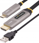 Kabel USB StarTech 145B-USBC-HDMI4K-AOC adapter kablowy 9,15 m USB Type-C HDMI Typu A (Standard) Czarny | 145B-USBC-HDMI4K-AOC | 0065030898201