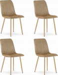 Leobert Krzesło LAVA - brązowy aksamit / nogi kolor drewna x 4 | model_3920_4-LAVA-SIMY02 | 5903332079056