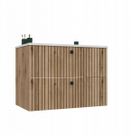 UAB KAME SZAFKA POD UMYWALKĘ TIGO 80 2S DĄB EVOKE RYFLOWANY FRONT + UMYWALKA | M-MP-SZŁ-TIGO-80/2S/UMYWALKA-EVOKE | 5900354141860