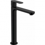 Bateria umywalkowa Hansgrohe Rebris S - Jednouchwytowa bateria umywalkowa 240 CoolStart do mis umywalkowych z kompletem odpływowym, czarny mat | 72580670 | 4059625418505