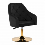 Krzesło biurowe Activeshop 4Rico fotel obrotowy QS-BL14G aksamit czarny | 5906717458163 | 5906717458163