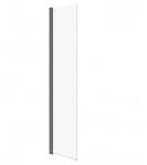 Cersanit (kabiny walk-in) Ścianka ruchoma kabiny prysznicowej MILLE walk-in - (50x200) czarna (S161-012) | S161-012 | 5901771039075