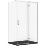 Cersanit SET C598 KABINA CITY PRAWA CHROM 120X90X195+TAKO SLIM CZARNY MAT WIR | SZEZ1005766661 | 5901771837190