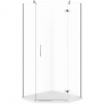 Cersanit SET C520 KABINA PIĘCIOKĄTNA CITY PRAWA CHROM 90X90X195+TAKO SLIM WIR | SZEZ1003200085 | 5901771109440