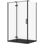 Cersanit SET C583 KABINA CITY LEWA CZARNA 120X90X195+TAKO SLIM CZARNY MAT WIR | SZEZ1005616661 | 5901771837756
