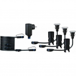 Paulmann Outdoor Plug and Shine Floor Mini zestaw podstawowy IP65 3000K 3x2,5W 24V 55mm Srebrny | PL93697 | 4000870936979