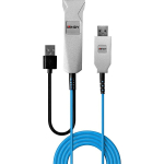 Kabel USB Lindy USB-A - 2x USB-A 30 m Niebieski (43345) | 43345 | 4002888433457