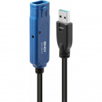 Kabel USB Lindy USB-A - USB-A 20 m Czarny (43361) | 43361 | 4002888433617