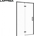 Cersanit S932-130 Drzwi Na Zawiasach Kabiny Prysz Larga Czarna 120x195 Lewe Szkło // KNC.DRZ-LARGA-120X195-TR-L-CZ | 5901771012535 | 5901771012535