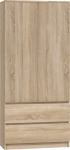 Topeshop SZAFA MALWA SON bedroom wardrobe/closet 5 shelves 2 door(s) Oak | SZAFA  SS-90 SONOMA | 5902838468586