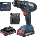 Wiertarko-wkrętarka Bosch GSR 180-LI 18 V 2 x akumulator 2 Ah (06019F8109) | 06019F8109 | 3165140978163
