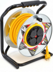 AWTools przedłużacz bęben metalowy ż&oacute;łty Heavy Duty 25m 3x1,5 mm 16A, 3680W, IP44 Neopren (AW70258) | AW70258 | 5903041037521