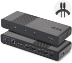 Stacja/replikator StarTech StarTech 206UE-TB5USB4DOCK stacja dokująca Przewodowa Thunderbolt 5 Czarny, Szary | 206UE-TB5USB4DOCK | 0065030921879